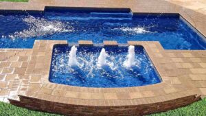 Imagine Pools FiberGlass Pool - The Pearl Tanning Ledge Pool By PoolForce