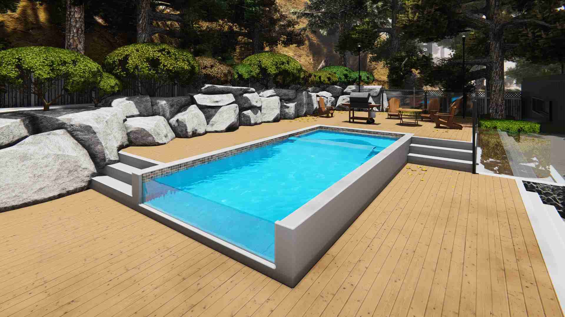 San Juan FiberGlass Pool - Baja Beach Pool By PoolForce
