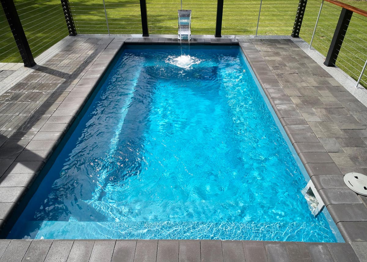 PoolForce - Latham Pools - Milan Plunge Pool Model - Cocktail Pool Basics: Designing for Space and Budget Constraints - cocktail pool ideas