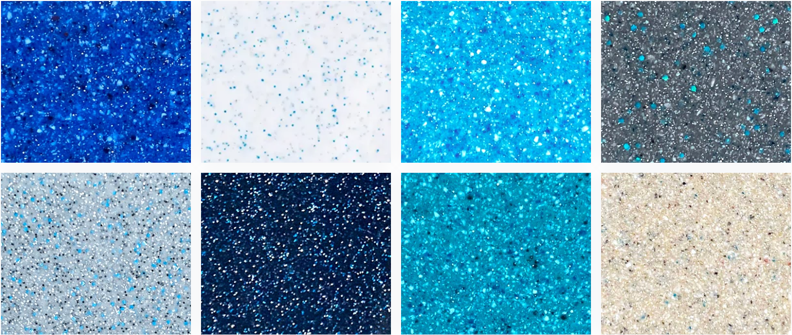 PoolForce - Imagine Pools Sample Colors - Swimming pool color - Imagine Pools Fiberglass Swimming Pool Colors Explained
