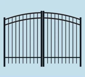 PoolForce - Aluminum Fencing Page - Gates & Hardware - Rainbow Arched Double