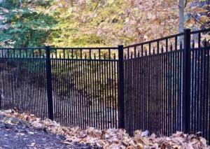 PoolForce - Aluminum Fencing Page - Waterfront - Black Waterfront Extra Picket Flush Bottom