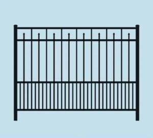 PoolForce - Aluminum Fencing Page - Waterfront Puppy Picket Flush
