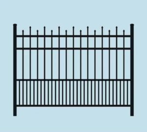 PoolForce - Aluminum Fencing Page - Wavecrest Puppy Picket Flush
